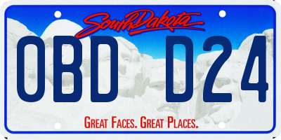 SD license plate 0BDD24
