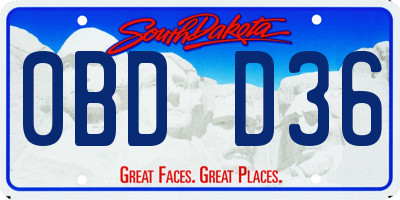 SD license plate 0BDD36