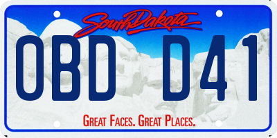 SD license plate 0BDD41
