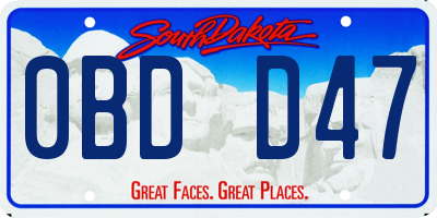SD license plate 0BDD47