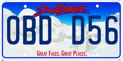 SD license plate 0BDD56