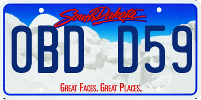 SD license plate 0BDD59