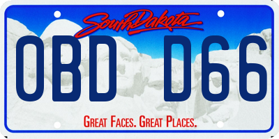 SD license plate 0BDD66