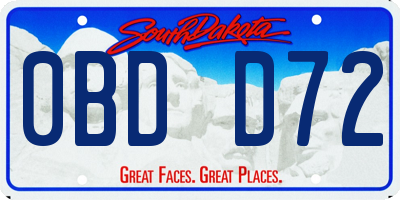 SD license plate 0BDD72