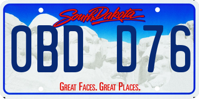 SD license plate 0BDD76
