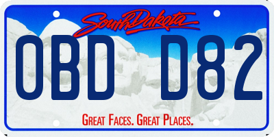 SD license plate 0BDD82