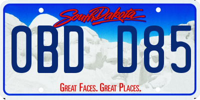 SD license plate 0BDD85