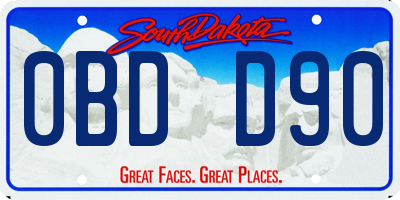 SD license plate 0BDD90