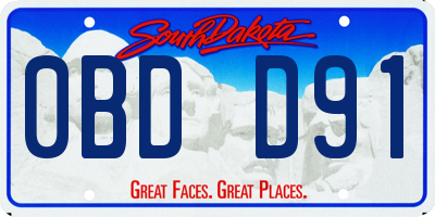 SD license plate 0BDD91