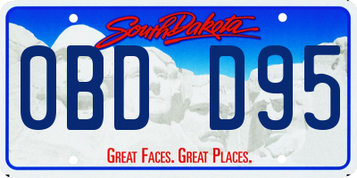 SD license plate 0BDD95