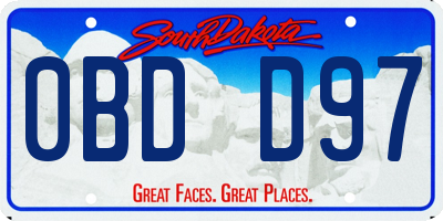 SD license plate 0BDD97