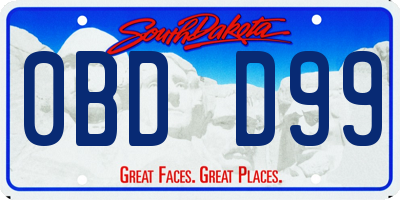 SD license plate 0BDD99