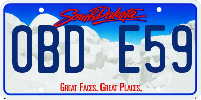 SD license plate 0BDE59