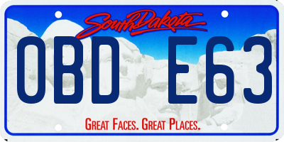 SD license plate 0BDE63