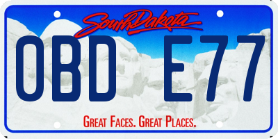 SD license plate 0BDE77