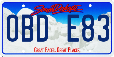 SD license plate 0BDE83
