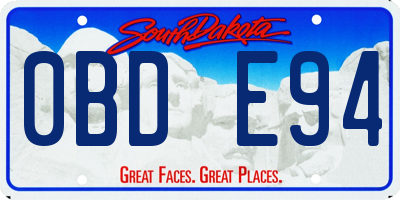 SD license plate 0BDE94
