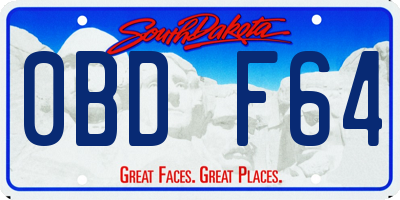 SD license plate 0BDF64