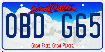 SD license plate 0BDG65