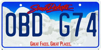 SD license plate 0BDG74