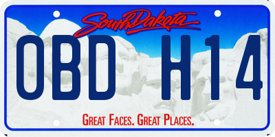 SD license plate 0BDH14