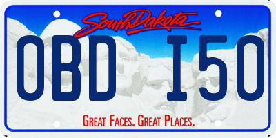 SD license plate 0BDI50