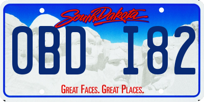 SD license plate 0BDI82