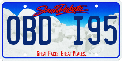 SD license plate 0BDI95