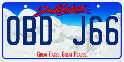 SD license plate 0BDJ66