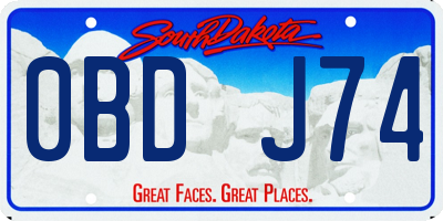 SD license plate 0BDJ74