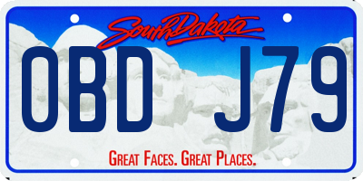 SD license plate 0BDJ79