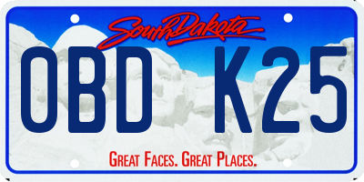 SD license plate 0BDK25