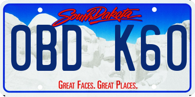 SD license plate 0BDK60