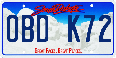 SD license plate 0BDK72