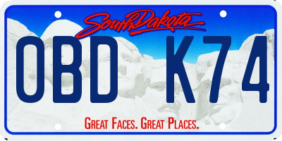 SD license plate 0BDK74