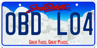 SD license plate 0BDL04