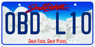 SD license plate 0BDL10