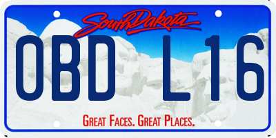 SD license plate 0BDL16