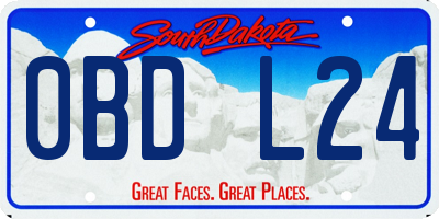 SD license plate 0BDL24