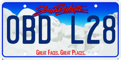 SD license plate 0BDL28