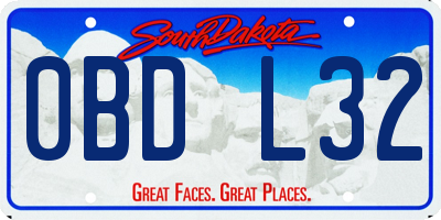SD license plate 0BDL32