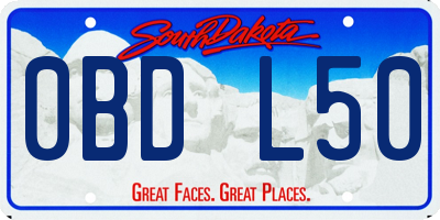 SD license plate 0BDL50