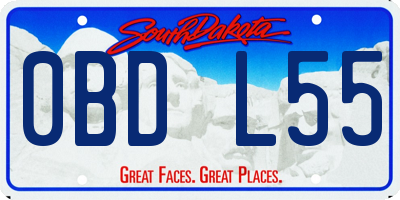 SD license plate 0BDL55