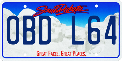 SD license plate 0BDL64