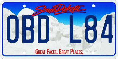 SD license plate 0BDL84