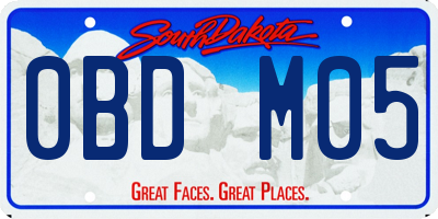 SD license plate 0BDM05