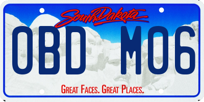 SD license plate 0BDM06