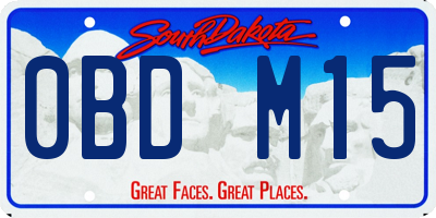 SD license plate 0BDM15
