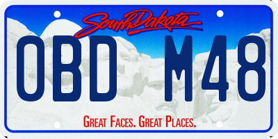 SD license plate 0BDM48