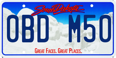 SD license plate 0BDM50